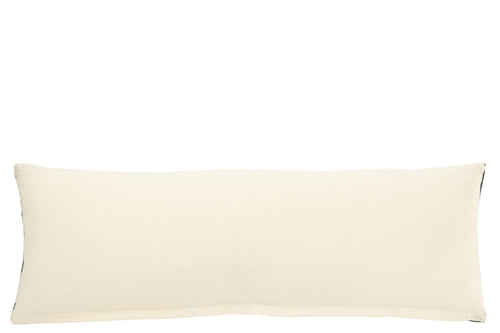 J-Line kussen Rechthoek Etnische Motieven - katoen - donkerblauw/wit - vtwonen shop