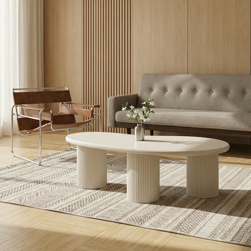 Furnhouse salontafel Wave - Crème wit - Ø 130 cm