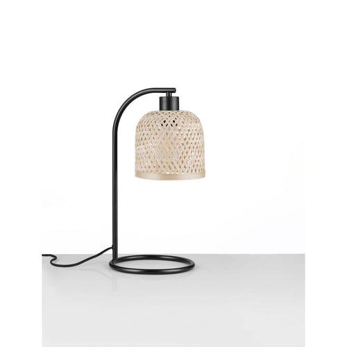 Nova Luce INTRA Tafellamp zwart, naturel E27 1x12W