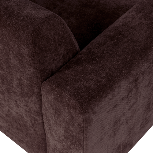 WOOOD fauteuil slub Umina - Chenille - Bordeauxrood