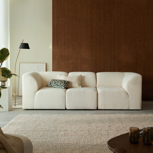 Tikamoon Modulaire bank in écru stof, 3-zits - Beige