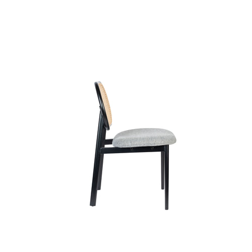 Zuiver Spike Eetkamerstoel Naturel Rotan/ Grijs - vtwonen shop