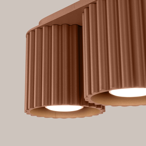Sollux Lighting Plafondlamp AURA 2 mokka GU10 - 21x10x12cm
