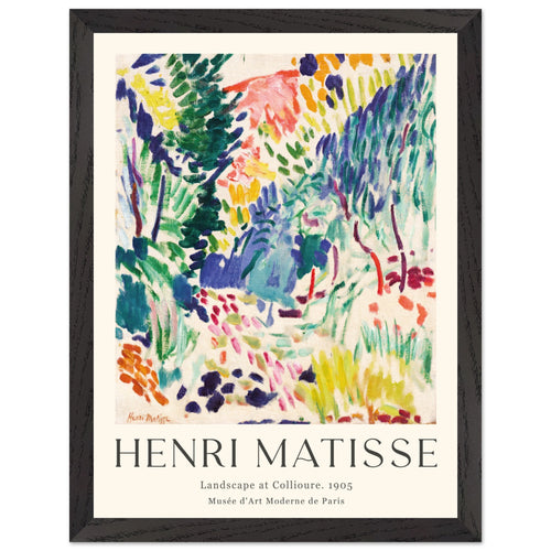 Artfulprints Poster met Lijst Matisse - Landscape of Collioure 1905   - 30x40 cm - Meerkleurig