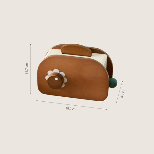 Petite Amélie Broodrooster hout - 14 delig - Noyer - vtwonen shop