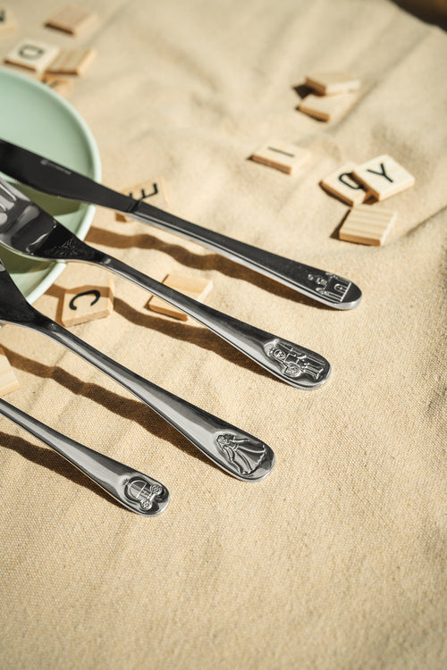 Zilverstad - Kindercouvert Ridders en Prinsessen - 4 delig - RVS - vtwonen shop