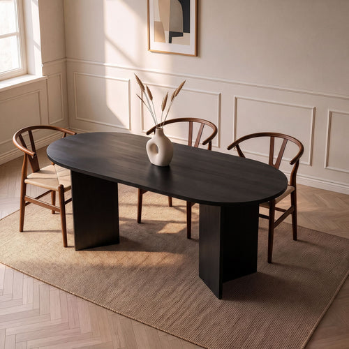 Calicosy - Eettafel met afgeronde randen SABLE - 89,5x180x75 cm