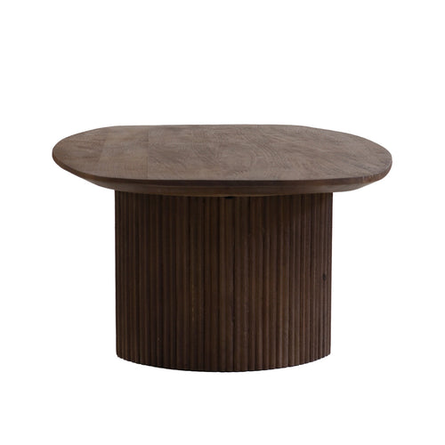 Giga Meubel Salontafel Feline - Deens Ovaal - Mangohout - 130cm