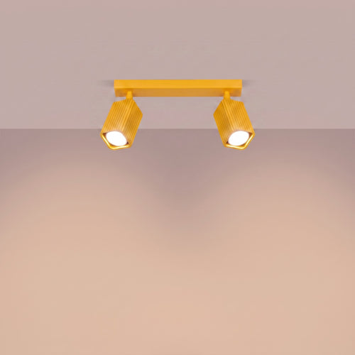 Sollux Lighting Plafondlamp RAYO 2 geel - 30x6x16,5cm