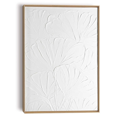 Reinders Flowers White schilderij 3d art -  wit - woonkamer - 70x50cm