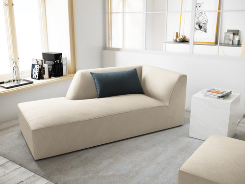 Micadoni linker meridiaan Ruby ribfluwelen, lichtbeige - 180x93x69cm