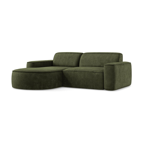 LaMiaSofa hoekbank links Melissa - chenille stof - olijf - 224x166x70