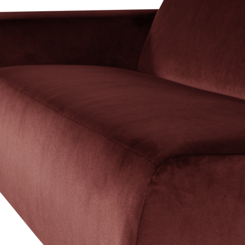 WOOOD 1,5-zits bank arm links Mojo Base - Velvet - Kast.bruin - 74x145x97