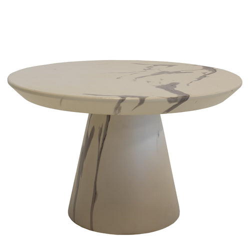 DÉJA Living Salontafel Flen Rond - Marmerlook - 60x60x38cm - vtwonen shop