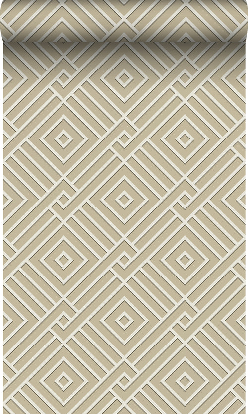 Origin Wallcoverings behang 3D grafisch motief beige - 50 x 900 cm - 347978 - vtwonen shop