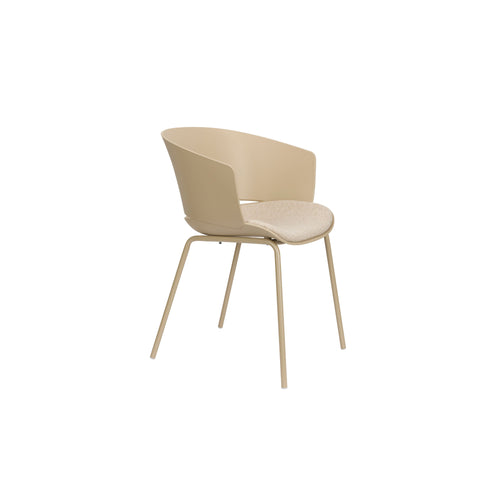 Housecraft Living Jessica Eetkamerstoelen met armleuning Beige - Set van 4 - vtwonen shop