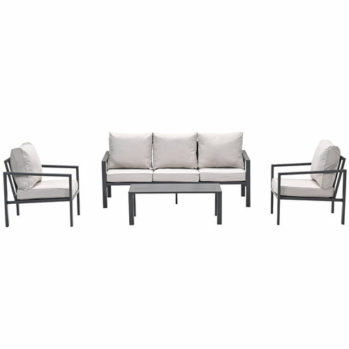 Springs loungeset - 4-dlg.- carbon black - desert sand - vtwonen shop