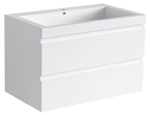 LOMAZOO badkamermeubel Monaco - zwevend - glanzend wit - 80 cm