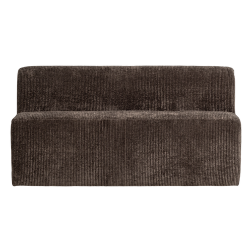 WOOOD eetbank 164 cm rugleuning Mojo Base - Rib - Bruin - 83x164x76