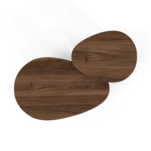 Sia Home - SALONTAFELS CEDRA - Multiplex - Walnoot - 75cm