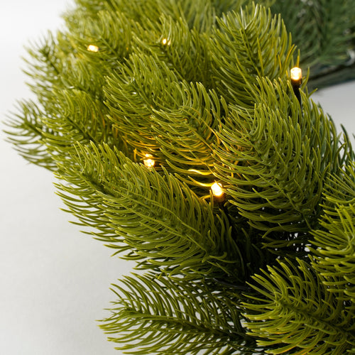 Black Box Trees Nigata Kerstkrans met LED Verlichting - Ø60 cm - Groen - vtwonen shop