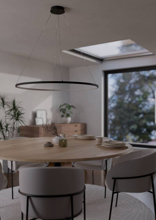 EGLO hanglamp Parruta - led - zwart/wit