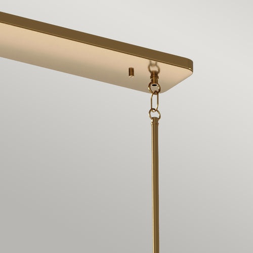 Elstead Kichler Kimrose Bar hanglamp geborsteld natuurlijk messing