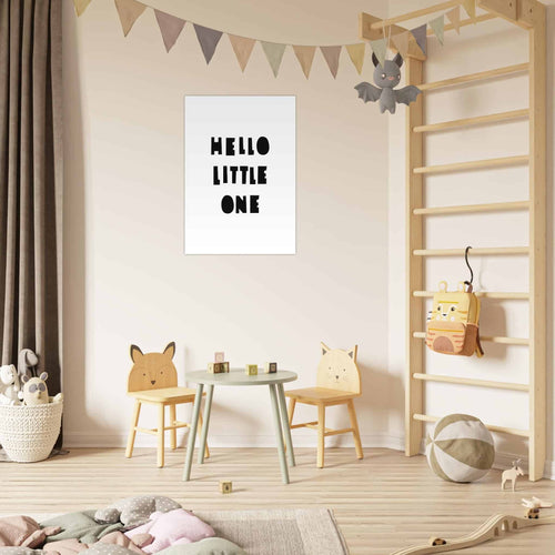Artfulprints  Hello little one zwart-wit   poster 30x40 cm - vtwonen shop