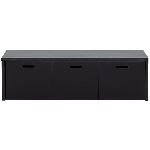 WOOOD kistbank met lades Silke - Grenen - Diepzwart - 36x120x50 - vtwonen shop