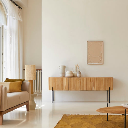 Tikamoon Hoog tv-meubel van massief teakhout 170 cm - Naturel - vtwonen shop