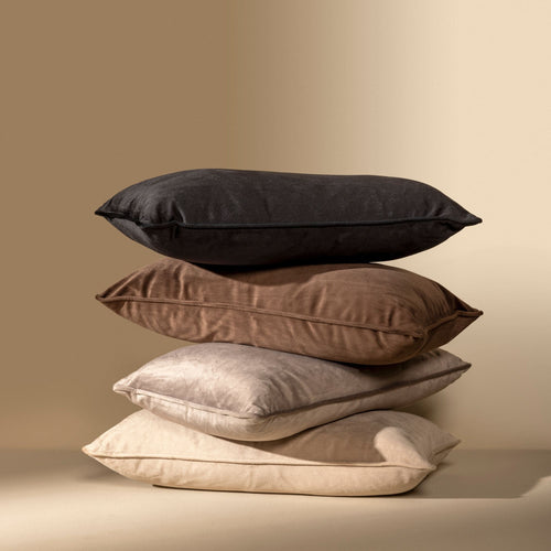 FINN - kussenhoes 30x50 cm - velvet - lendekussen - Chocolate Martini - donkerbruin