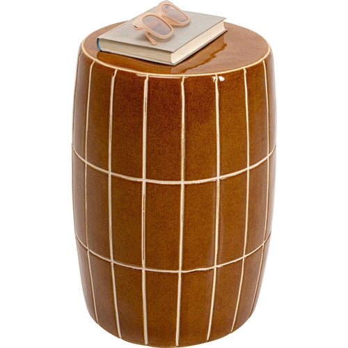 Kare Design Bijzettafel Bliss Tile Ø33cm bruin