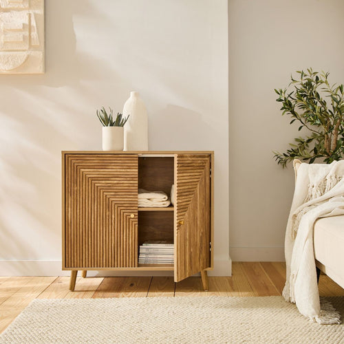 Calicosy - EDEN Dressoir 2 deuren - Licht hout - 75x80x39 cm