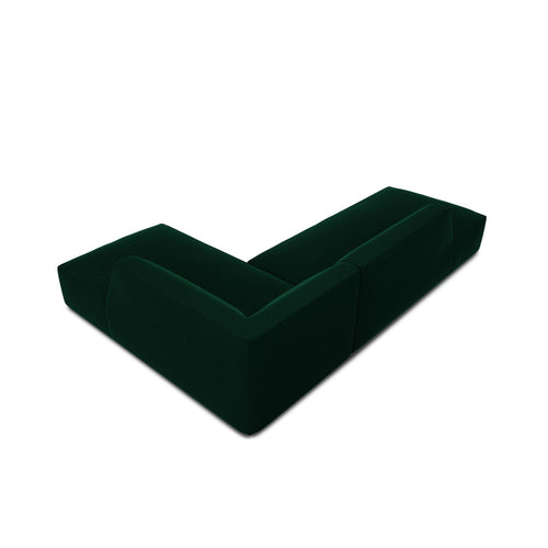 Cosmopolitan Design - Modulaire hoekbank rechts Siena 4-zits, flueel flessengroen - 180x273x69cm