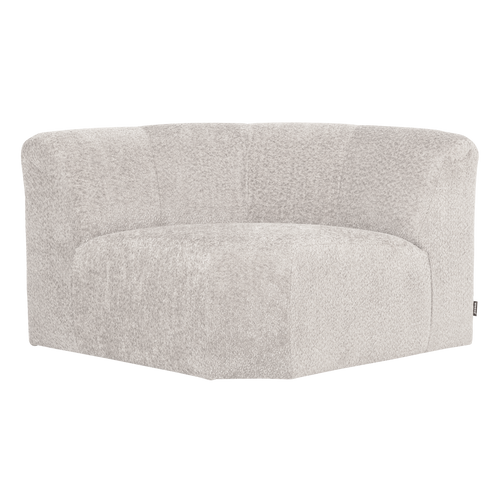 WOOOD hoekelement rond Mojo Base - Wollig - Ecru - 74x110x110