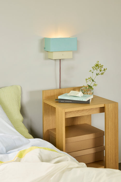 Hübsch nachtkastje Merge - mdf/oak veneer - 42x37xh70cm