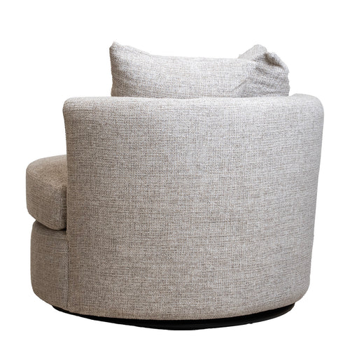 Giga Meubel Draaifauteuil Thony - Beige Chenille Stof - 93x88x84cm