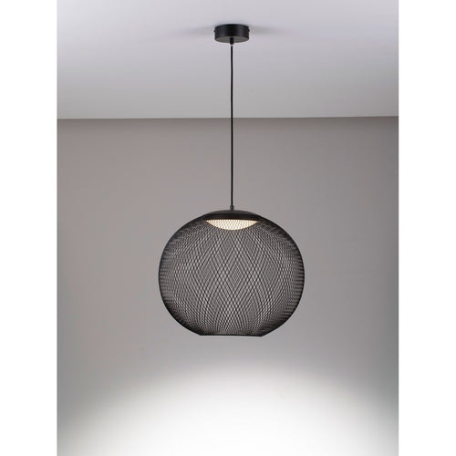 Nova Luce KINETIC Hanglamp met draadframe, matzwart, LED, 24W, 727lm, 3000K