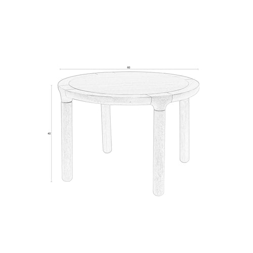 Zuiver Storm Salontafel Rond 60 cm Hout Naturel - vtwonen shop