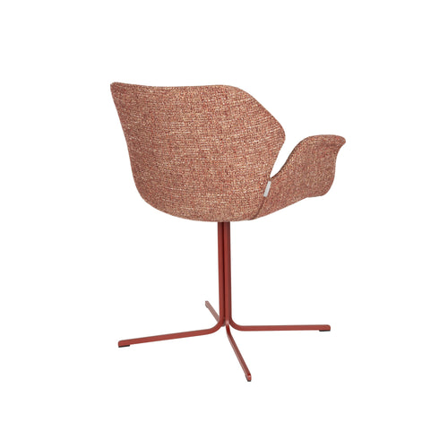 Zuiver Nikki Eetkamerstoelen Met Armleuningen Terra/ Rood - Set van 2