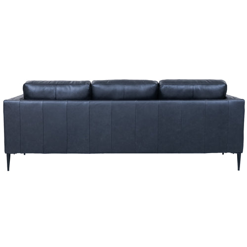 Furnhouse 3-zitsbank Valencia - Zwart - Leer - 88x220x83