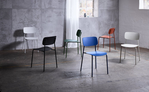 Rebellenclub Eetkamerstoel Strom - Set van 4 - Blauw - vtwonen shop