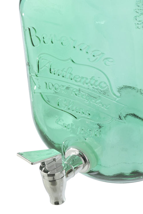J-Line drankdispenser  - glas - smaragdgroen
