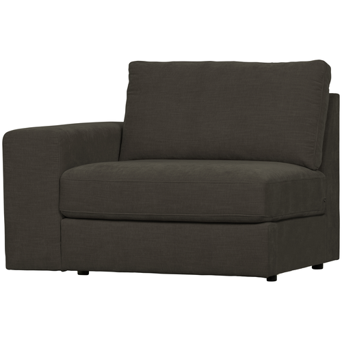 vtwonen 1-zits bank element met arm links Family - Polyester - Antraciet - 85x115x98