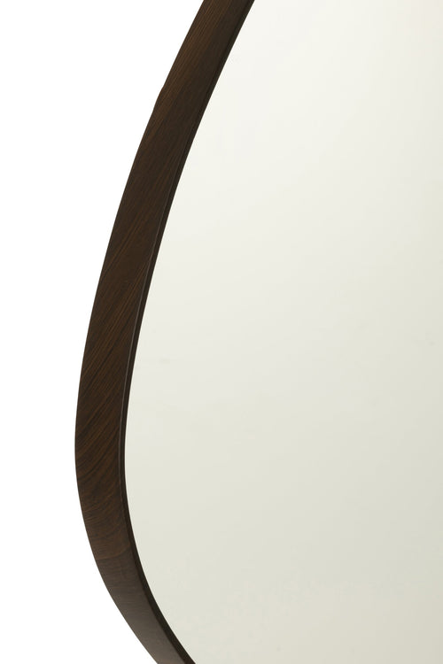 J-Line spiegel Abstract - glas - donkerbruin - large - Ø 79 cm