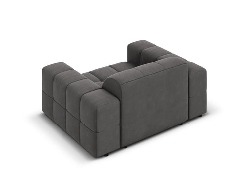 Cosmopolitan Design Fauteuil Chicago flueel grijs - 102x132x78cm