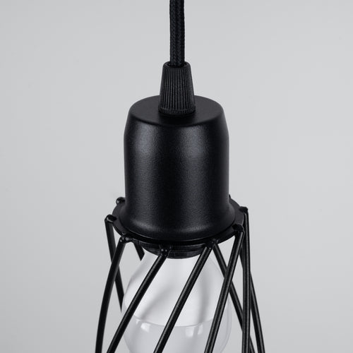 Sollux Lighting Hanglamp SUBA 1 zwart - 12x12x139cm