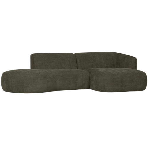 WOOOD chaise longue rechts Polly - Polyester - Warm Groen - 71x258x150 - vtwonen shop