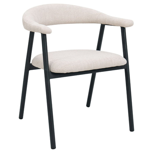 Giga Meubel Eetkamerstoel Mila - Beige/Zwart - 56x54x76cm - Set van 2 - vtwonen shop