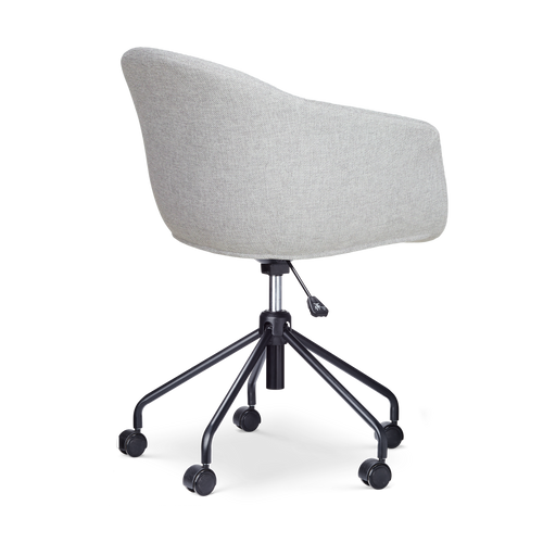 Nolon Nout-Otis Bureaustoel Lichtgrijs - Armleuningen - Zwart - vtwonen shop